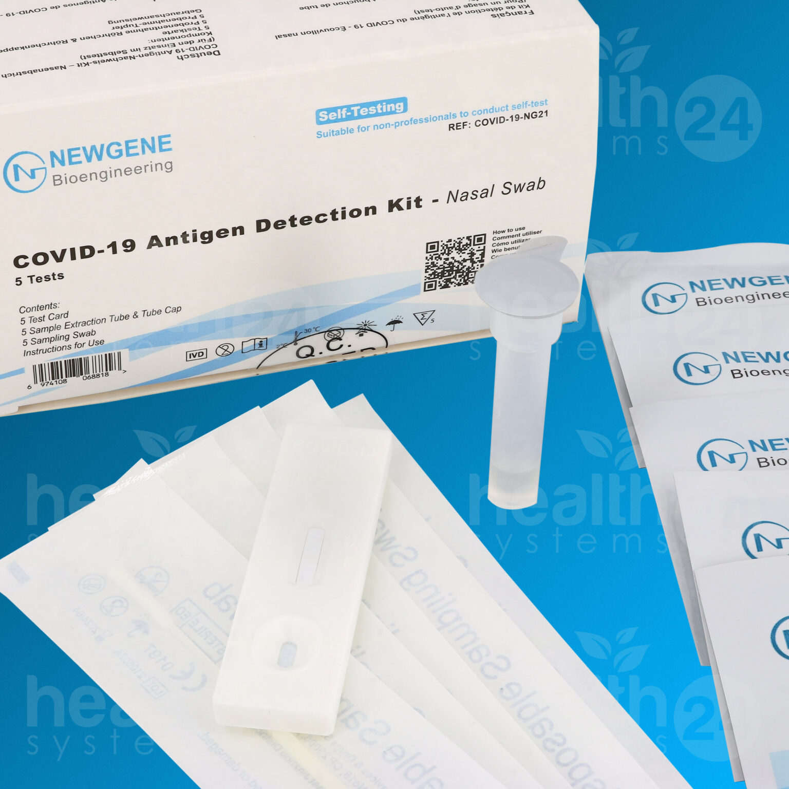 NEWGENE Laien Schnelltest COVID19 Antigen Test 5 Stück Packung